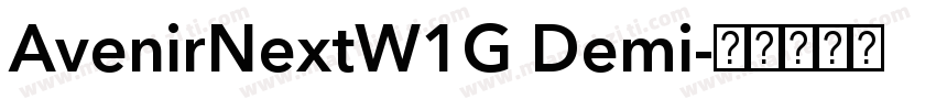 AvenirNextW1G Demi字体转换